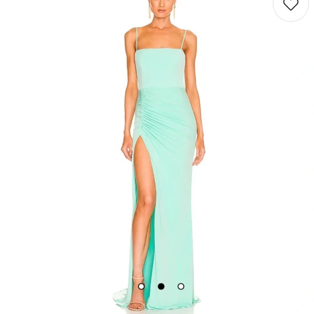 Katie May Los Angeles Great Kate Gown in Supercharged Mint(defects) - Picture 1 of 14